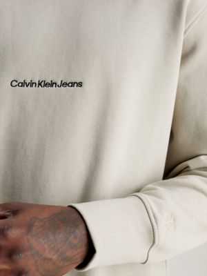 Calvin Klein Beige Cotton Men's Sweatshirt