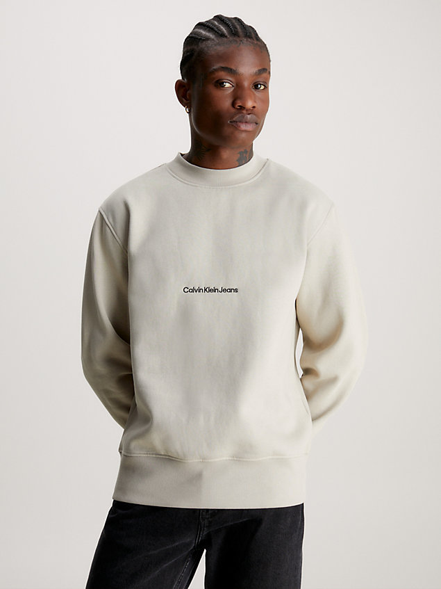  relaxed logo sweatshirt for men calvin klein jeans