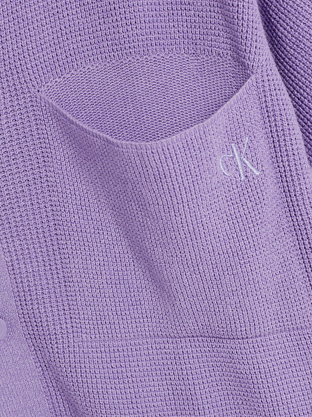 purple waffle knit polo shirt for men calvin klein jeans