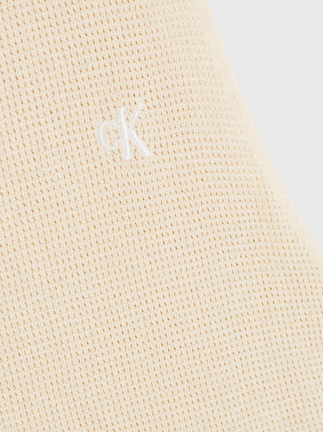 camiseta de tirantes de punto de nido de abeja beige de hombre calvin klein jeans