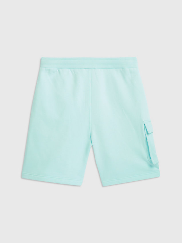 shorts de chándal holgados cargo green de hombre calvin klein jeans