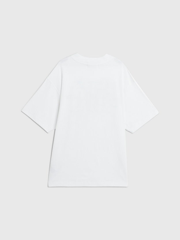 BRIGHT WHITE T-shirt con monogramma dal taglio relaxed da men CALVIN KLEIN JEANS