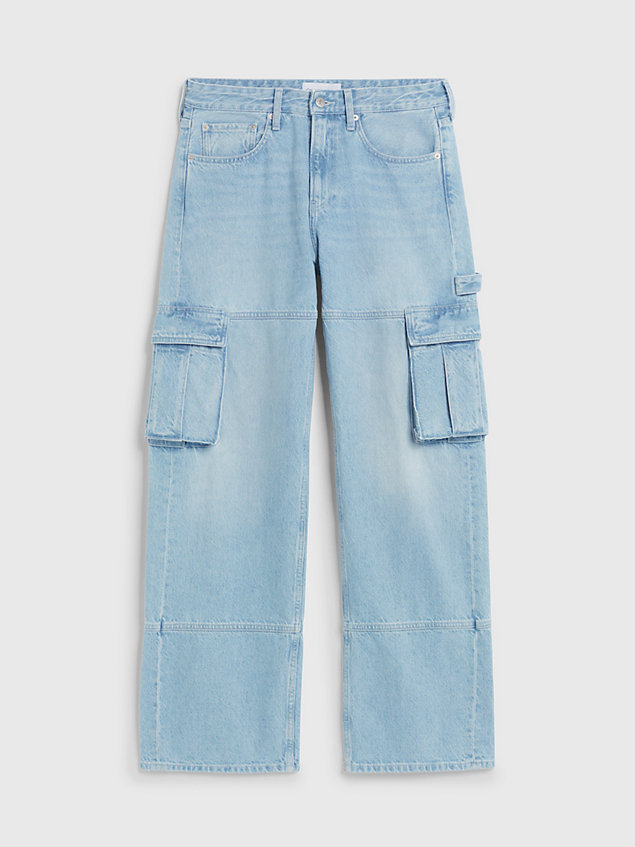 denim luźne praktyczne jeansy w stylu lat 90. dla mężczyźni - calvin klein jeans