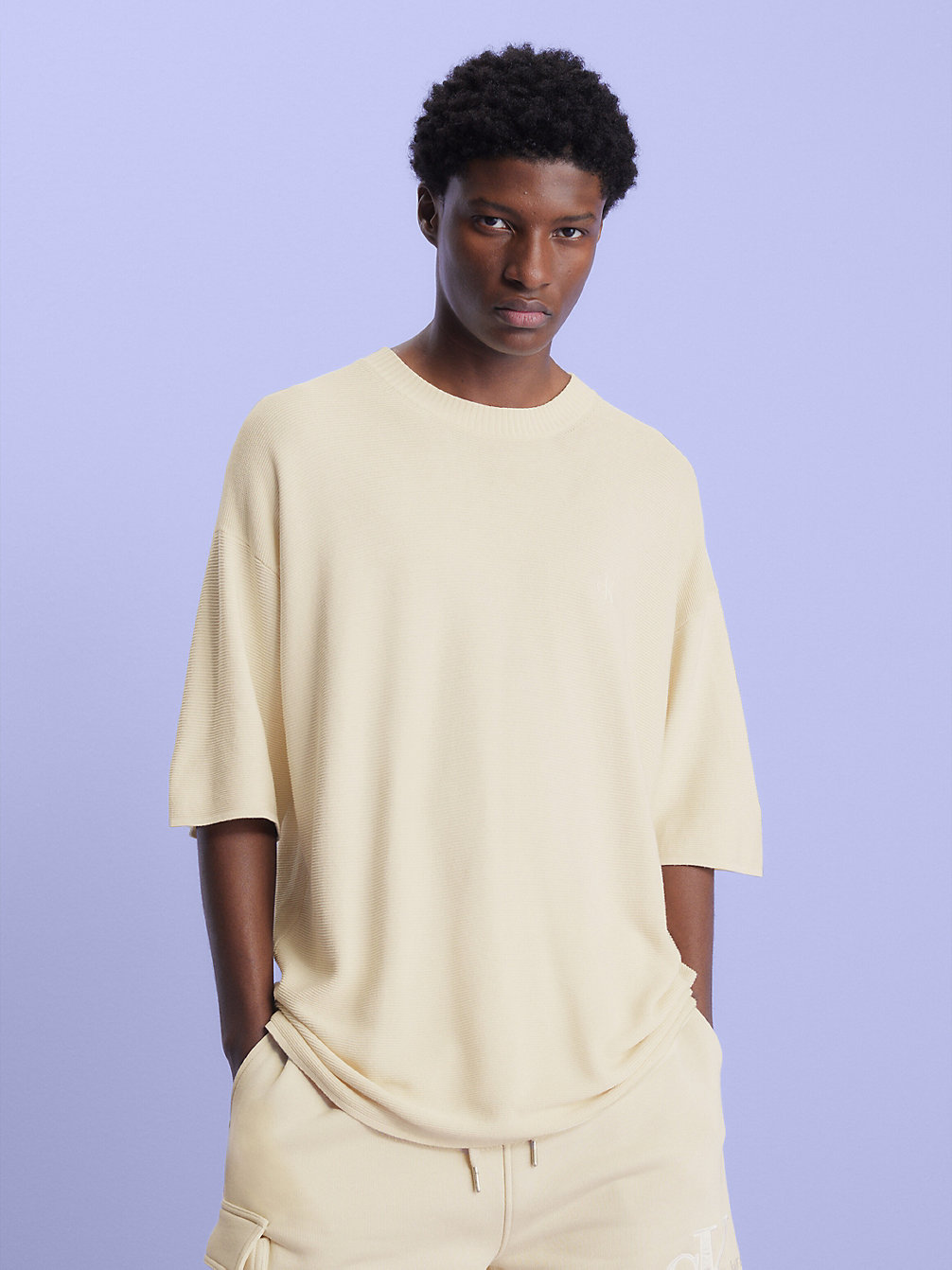 MUSLIN > Swobodny Sweter Z Krótkim Rękawem > undefined Mężczyźni - Calvin Klein