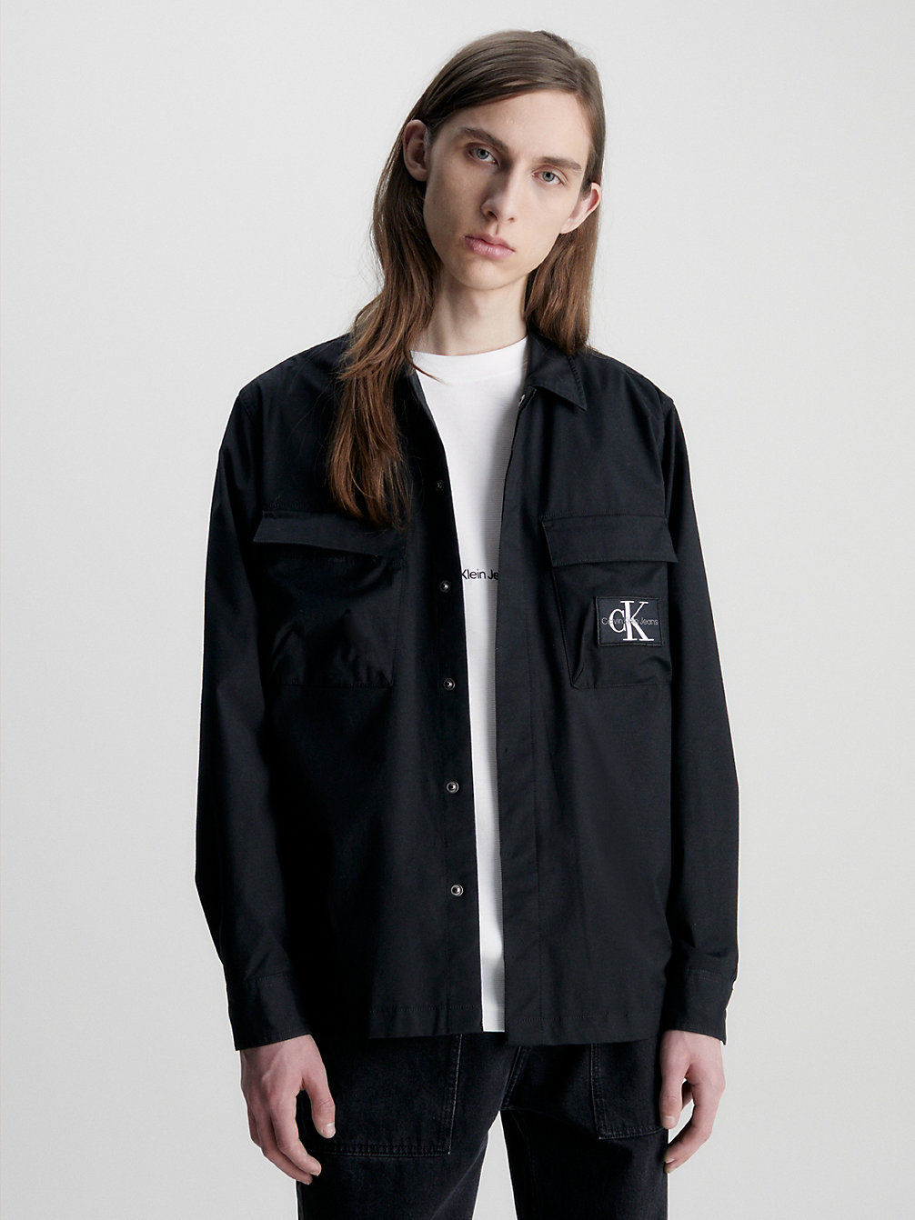 CK BLACK Relaxed Utility Shirt Jacket undefined men Calvin Klein