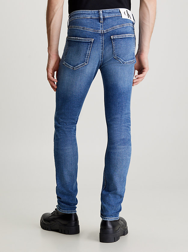 skinny jeans denim medium da uomo calvin klein jeans