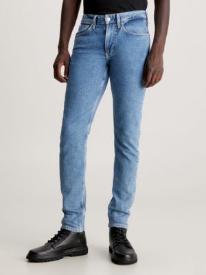 Buy Men Blue Mid Wash Slim Tapered Jeans Online - 777046