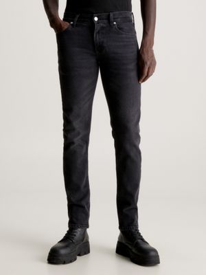 CALVIN KLEIN JEANS - Men's slim logo jeans - black - J30J3238581BY