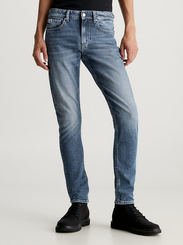 slim tapered jeans denim da uomo calvin klein jeans
