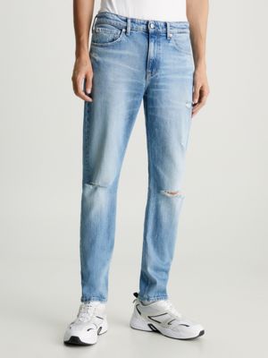 Mens tapered distressed clearance jeans