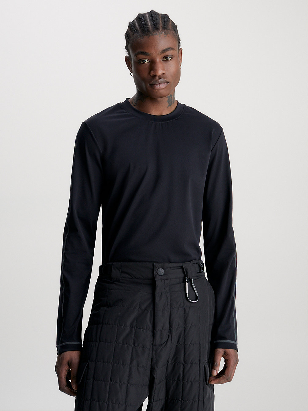 CK BLACK T-Shirt Slim Élastique À Manches Longues undefined hommes Calvin Klein
