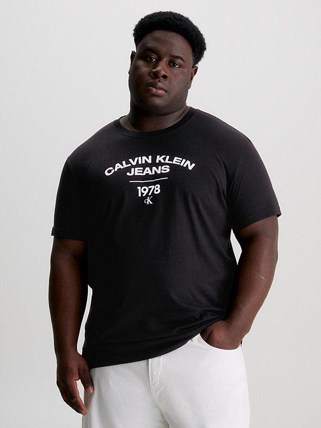 CK BLACK Camiseta con logo universitario de hombre CALVIN KLEIN JEANS
