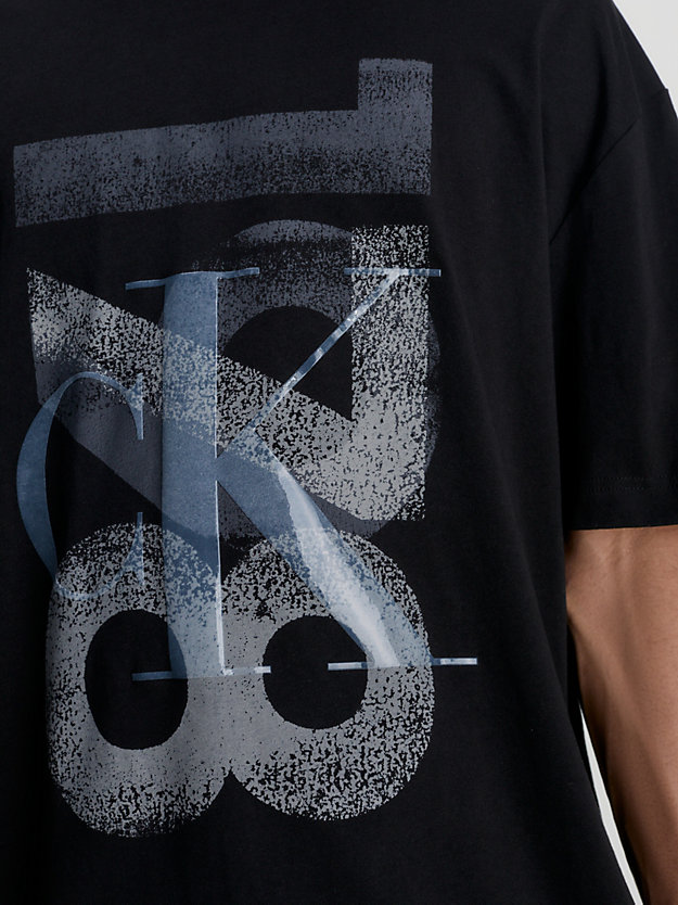 CK BLACK T-shirt surdimensionné avec logo universitaire for men CALVIN KLEIN JEANS