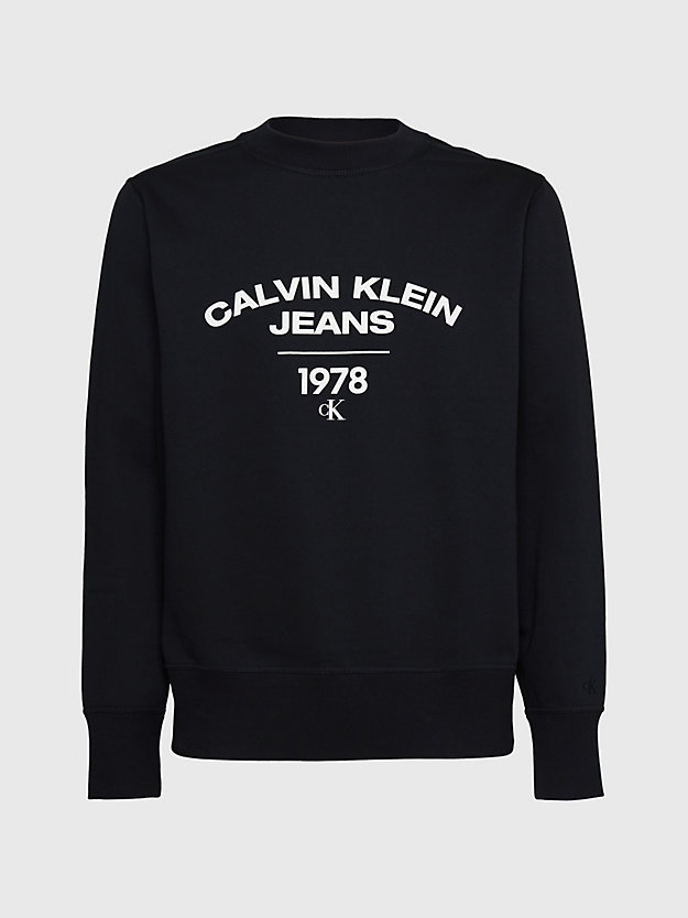 CK BLACK Sudadera universitaria con logo de hombre CALVIN KLEIN JEANS