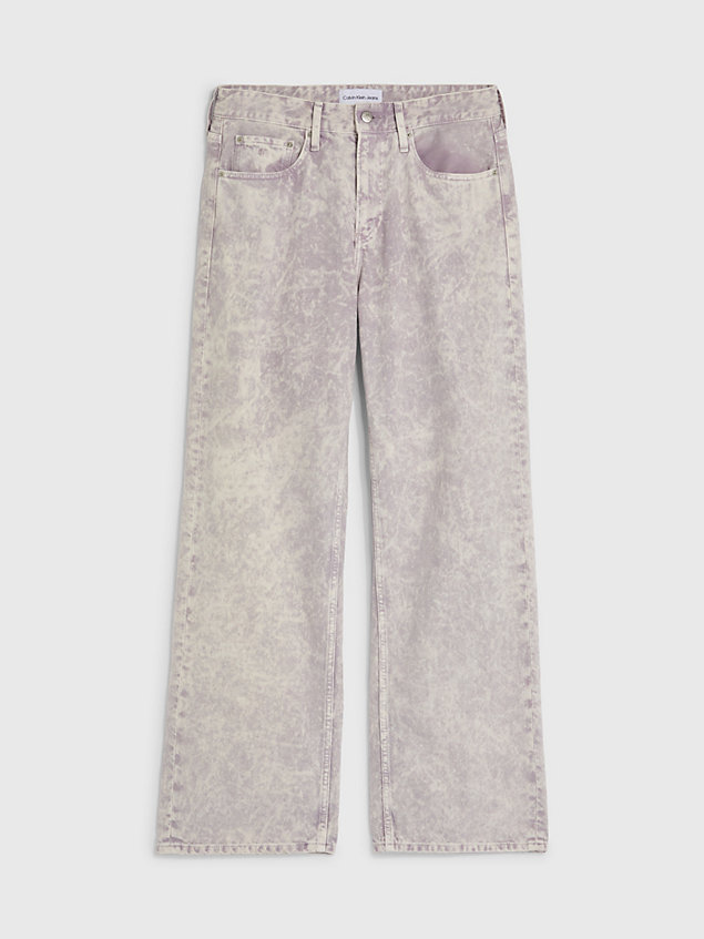 purple recycled 90's loose jeans for men calvin klein jeans