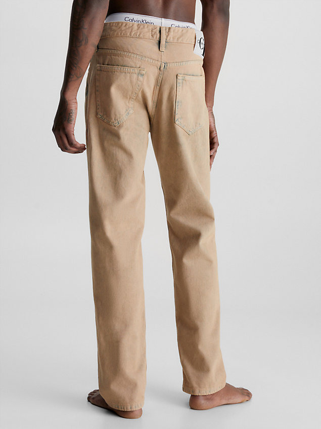 brown 90's straight jeans for men calvin klein jeans