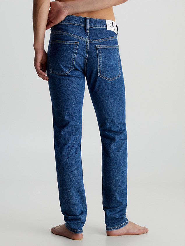 blue slim tapered jeans for men calvin klein jeans