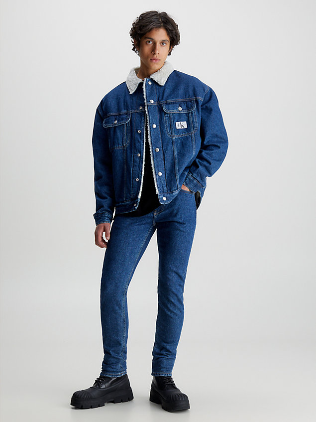blue jeansy slim tapered dla mężczyźni - calvin klein jeans