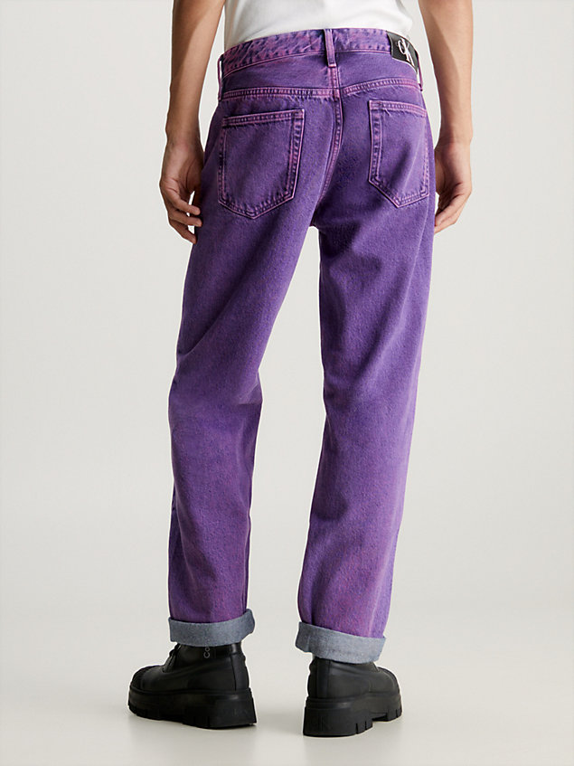 pink jeansy straight w stylu lat 90. dla mężczyźni - calvin klein jeans
