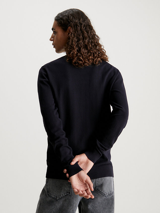 black bawełniany sweter z golfem dla mężczyźni - calvin klein jeans