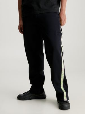 Calvin klein side sales stripe track pants