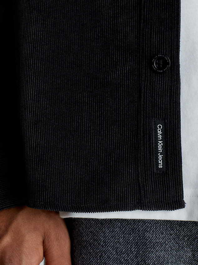 chemise en velours côtelé black pour hommes calvin klein jeans