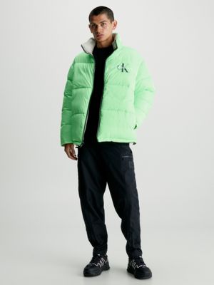 plaza taupe / acid light steppjacke zum wenden im neunzigerjahre-look für herren - calvin klein jeans