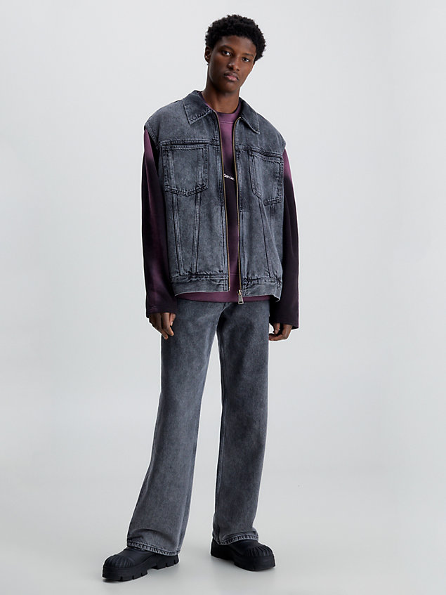 grey luźne jeansy w stylu lat 90. dla mężczyźni - calvin klein jeans