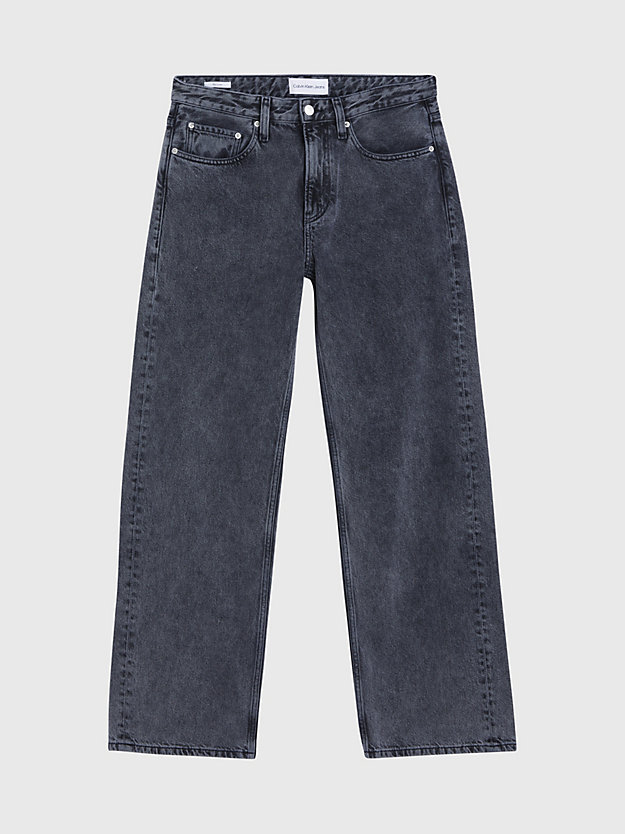 denim grey luźne jeansy w stylu lat 90. dla mężczyźni - calvin klein jeans