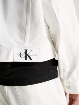 Calvin klein outlet white jean jacket