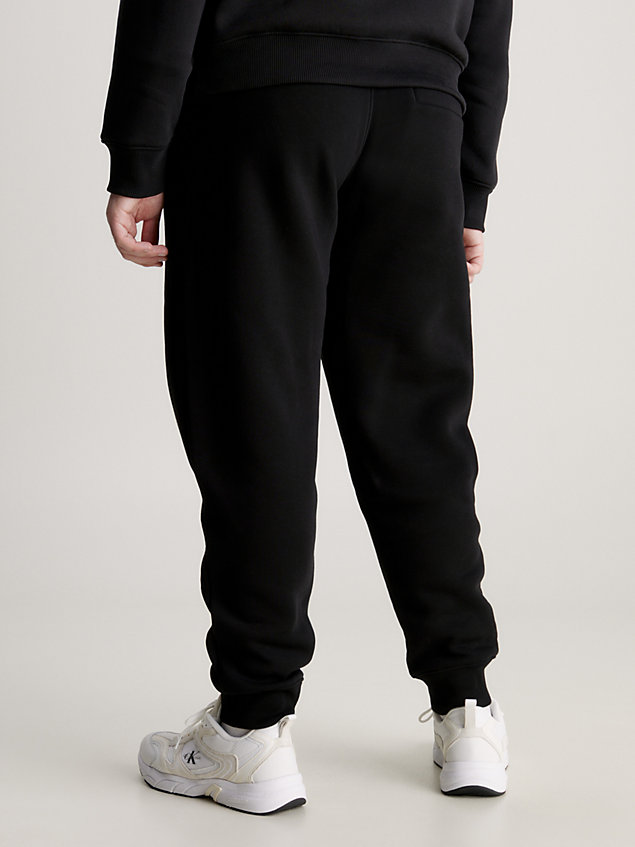 pantalón de chándal de talla grande con logo black de hombre calvin klein jeans