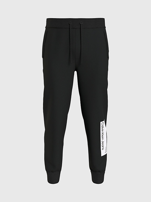 black logo-jogginghose in großen größen für herren - calvin klein jeans