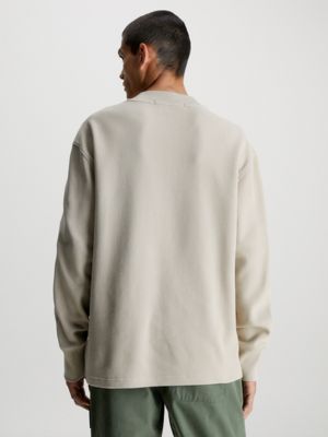 Relaxed Long Sleeve Waffle T-shirt Calvin Klein® | J30J324532PED | Rundhalsshirts