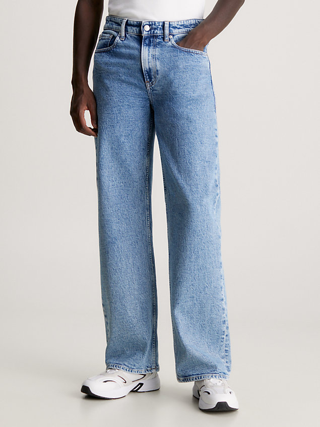 denim luźne jeansy 90's dla mężczyźni - calvin klein jeans