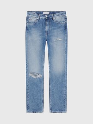 Calvin Klein Jeans bermuda uomo in denim lavaggio blu chiaro