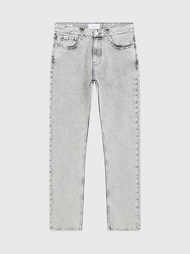 denim grey autentyczne jeansy straight dla mężczyźni - calvin klein jeans