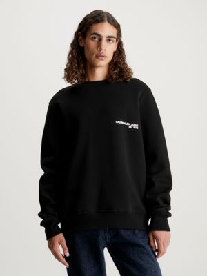 Calvin Klein Jeans sweatshirt with all over logo print black