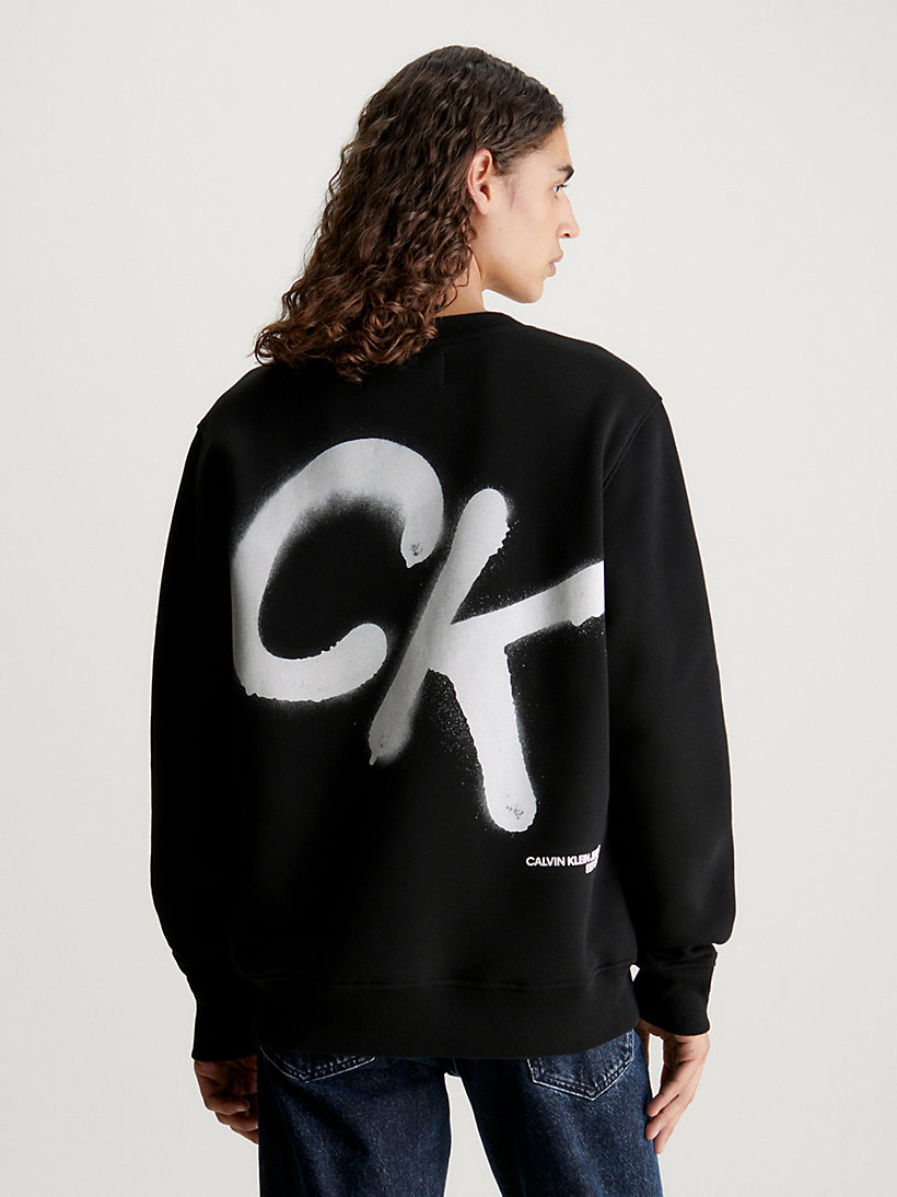 mit Klein® Spray-Print | J30J324625BEH Logo-Sweatshirt Calvin