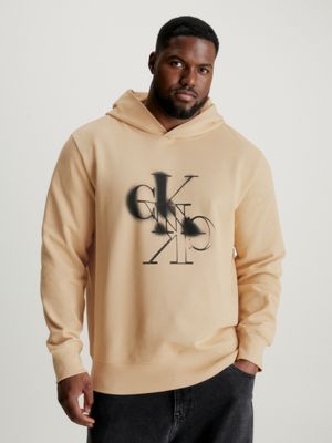 Sweat à capuche Logo, Beige