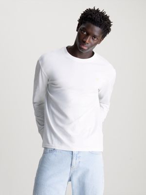 Calvin klein white long top sleeve shirt