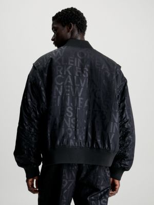 Calvin klein logo bomber on sale jacket