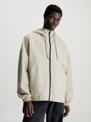 Calvin klein cheap nylon hooded jacket