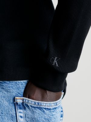 Slim Ribbed Long Sleeve | Klein® T-shirt J30J324677BEH Calvin