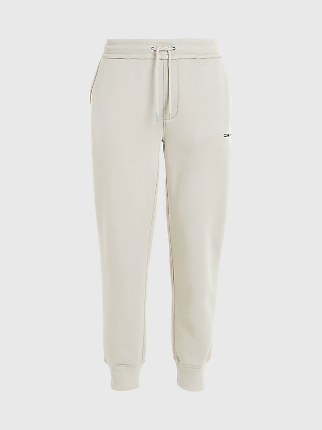 pantalon de jogging en polaire de coton grey pour hommes calvin klein jeans