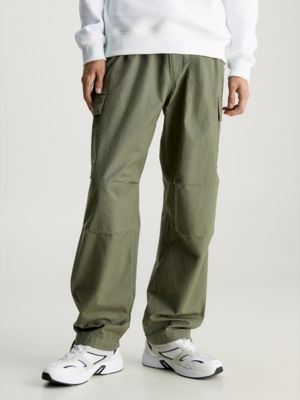 Calvin Klein Jeans essential regular cargo pants in dark green