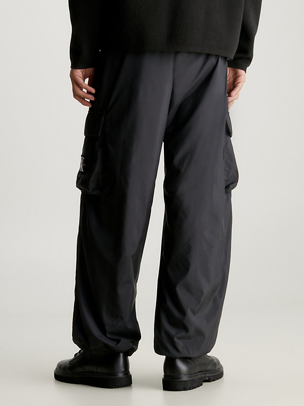 ck black oversized cargo pants for men calvin klein jeans