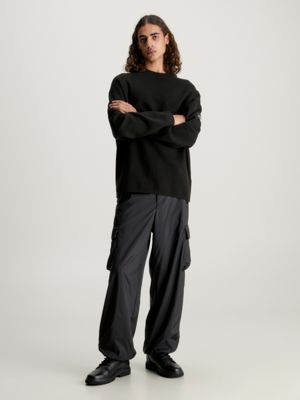 Men's Cargo Pants with Pockets Reflective Stripe - XXL / CK-806-Black