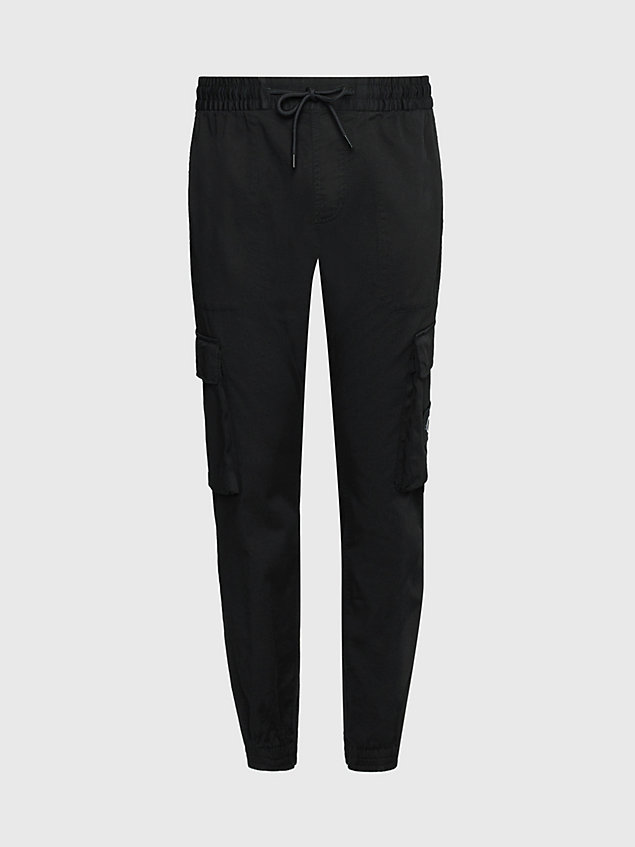 black obcisłe sprane bojówki dla mężczyźni - calvin klein jeans