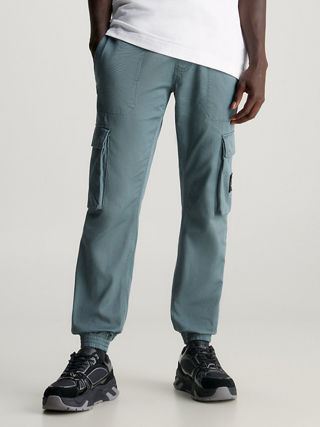pantalon cargo skinny délavé blue pour hommes calvin klein jeans