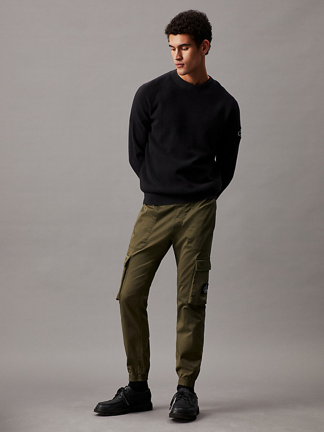 pantalon cargo skinny délavé green pour hommes calvin klein jeans